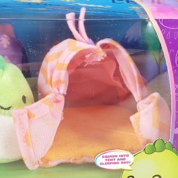 Squishville Squishmallows Mini Camping Set Danny the Dinosaur 3 Piece Plush Set - Picture 10 of 10